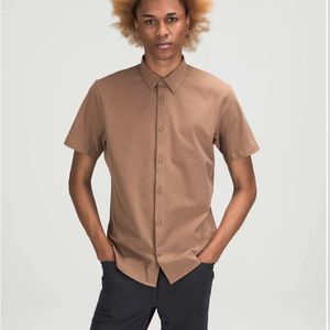 Lululemon shirt airing easy short sleeve ventlite mesh brown
